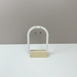 porte boucle d'oreilles blanc design arche